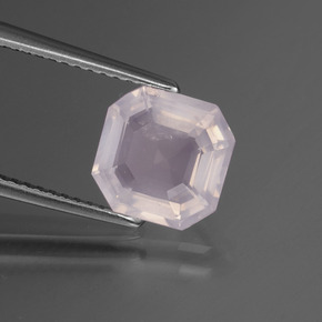 2.17 ct Pink Rose Quartz Stone, Natural Rose Quartz in Asscher Cut Shape for Sale