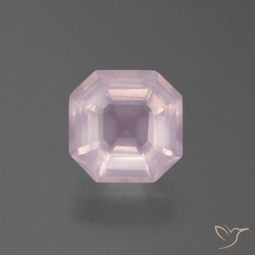 2.85 ct Asscher Cut Rose Quartz, 9 x 9 mm From South Africa, Photo A