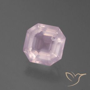 2.85 ct Pink Rose Quartz Stone, Natural Rose Quartz in Asscher Cut Shape for Sale