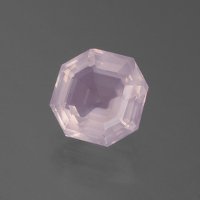 3.35 ct Pink Rose Quartz Stone, Natural Rose Quartz in Asscher Cut Shape for Sale