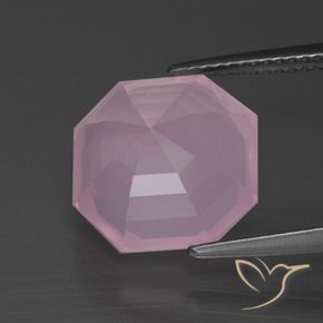 Rose Quartz Gemstone in 12 x 12 mm (calibrated) Size for Sale, Rose Quartz Stone in Light Pink Color