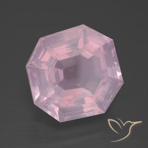 10.19 ct Pink Rose Quartz Stone, Natural Rose Quartz in Asscher Cut Shape for Sale