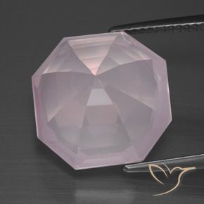 Rose Quartz Gemstone in 14 x 14 mm (calibrated) Size for Sale, Rose Quartz Stone in Light Pink Color