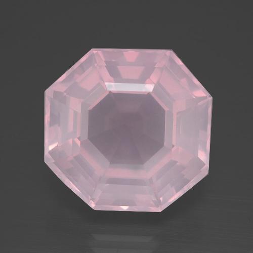 hellrosa Rosenquarz Edelstein - 13.3ct Asscher Schliff (ID: 395324)