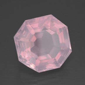 13.25 ct Pink Rose Quartz Stone, Natural Rose Quartz in Asscher Cut Shape for Sale