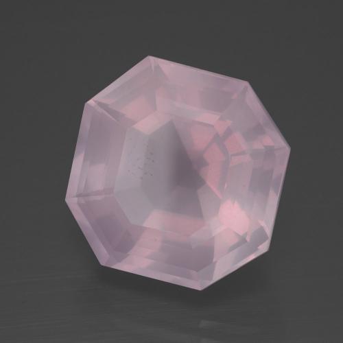 16.13 ct Pink Rose Quartz Stone, Natural Rose Quartz in Asscher Cut Shape for Sale