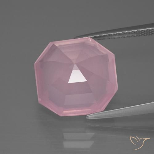 Rose Quartz Gemstone in 13 x 13 mm (calibrated) Size for Sale, Rose Quartz Stone in Medium Rose Pink Color