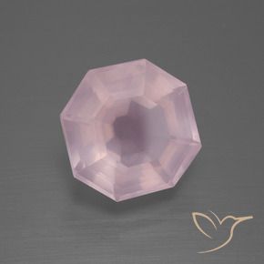 7.53 ct Pink Rose Quartz Stone, Natural Rose Quartz in Asscher Cut Shape for Sale