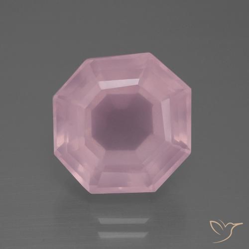 11,37 ct octagonschliff rosa Rosenquarz aus Südafrika, Größe 13,8 x 13,7mm, natürlicher Edelstein, Transparent Reinheit, 1 Stück octagonschliff Rosenquarz, Mohs-Härte von 7 Geeignet für den täglichen Gebrauch im Schmuck , Photo A