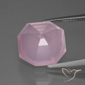 Rose Quartz Gemstone in 14 x 14 mm (calibrated) Size for Sale, Rose Quartz Stone in Light Pink Color
