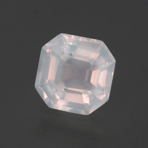 1.96 ct Pink Rose Quartz Gemstone, Rose Quartz Gem in Asscher Cut Shape for Sale.