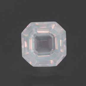 1.96 ct Pink Rose Quartz Stone, Natural Rose Quartz in Asscher Cut Shape for Sale