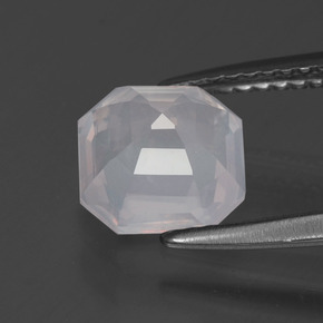 Rose Quartz Gemstone in 7.6 x 7.6 mm Size for Sale, Rose Quartz Stone in Very Light Rose Pink Color