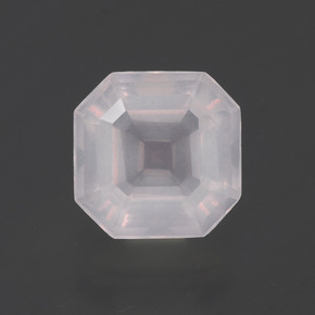 Rosado muy claro Cuarzo Rosa Gema - 2ct Corte Asscher (ID: 395339)