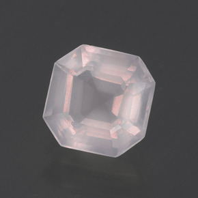 1.98 ct Pink Rose Quartz Stone, Natural Rose Quartz in Asscher Cut Shape for Sale