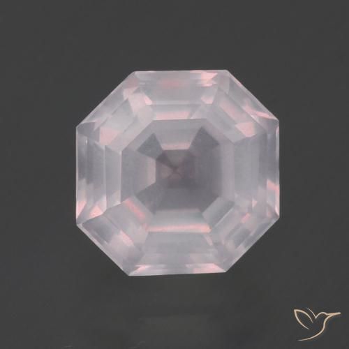 2,86 ct octagonschliff Rosenquarz aus Südafrika, Größe: 8,8 x 8,7mm, Reinheit: Transparent, Garantiert echter Edelstein, 1 Stück Rosenquarz in Hellrosa Farbe, Mohs-Härte von 7 Geeignet für den täglichen Gebrauch im Schmuck, Photo A