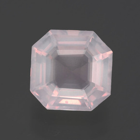Very Light Pink Розовый Кварц Камень - 2.3ct Огранка Ашер (ID: 395345)