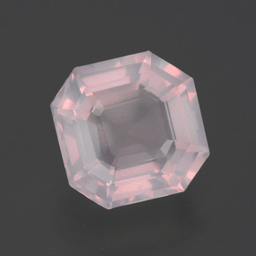 2.31 ct Pink Rose Quartz Stone, Natural Rose Quartz in Asscher Cut Shape for Sale