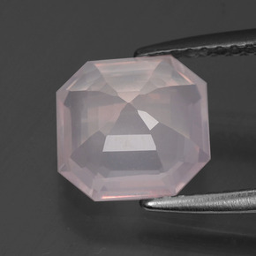 Rose Quartz Gemstone in 8.5 x 8.4 mm Size for Sale, Rose Quartz Stone in Very Light Pink Color
