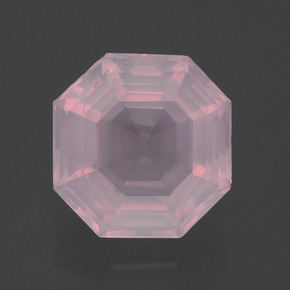 2.60 ct Pink Rose Quartz Gemstone, Rose Quartz Gem in Asscher Cut Shape for Sale.