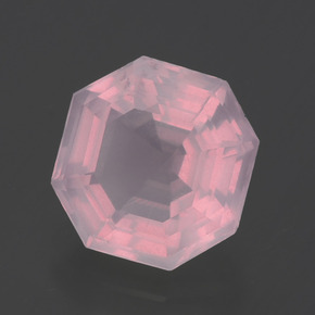 2.60 ct Pink Rose Quartz Stone, Natural Rose Quartz in Asscher Cut Shape for Sale