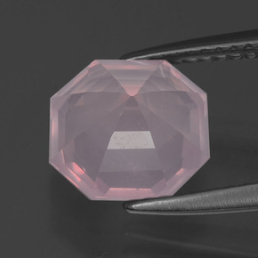 Rose Quartz Gemstone in 8.9 x 8.7 mm Size for Sale, Rose Quartz Stone in Medium Rose Pink Color