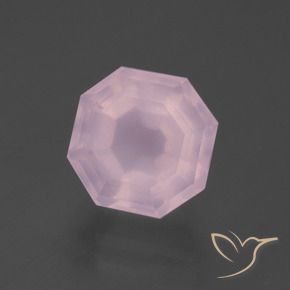 4.68 ct Pink Rose Quartz Stone, Natural Rose Quartz in Asscher Cut Shape for Sale