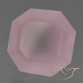 5.61 ct Pink Rose Quartz Stone, Natural Rose Quartz in Asscher Cut Shape for Sale