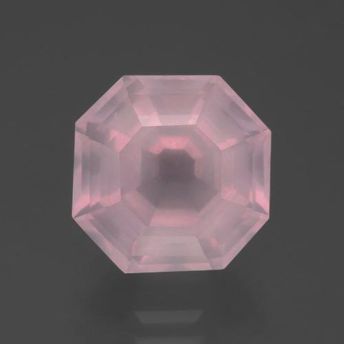 5.02 ct Pink Rose Quartz Gemstone, Rose Quartz Gem in Asscher Cut Shape for Sale.