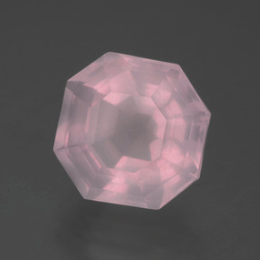 5.02 ct Pink Rose Quartz Stone, Natural Rose Quartz in Asscher Cut Shape for Sale