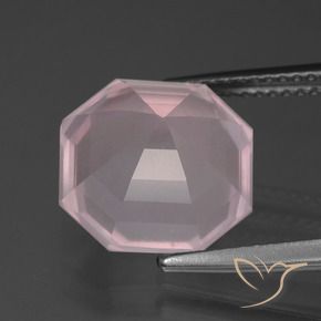 Rose Quartz Gemstone in 11.5 x 11.5 mm Size for Sale, Rose Quartz Stone in Light Rose Pink Color