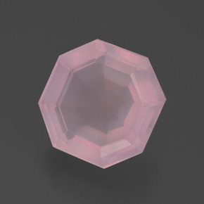5.34 ct Pink Rose Quartz Stone, Natural Rose Quartz in Asscher Cut Shape for Sale