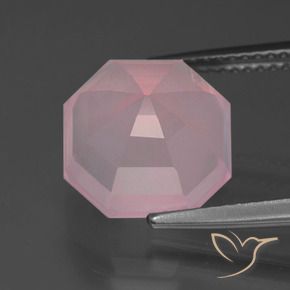 Rose Quartz Gemstone in 11 x 11 mm (calibrated) Size for Sale, Rose Quartz Stone in Medium Pink Color