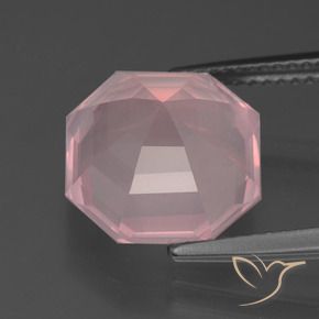 Rose Quartz Gemstone in 11.5 x 11.4 mm Size for Sale, Rose Quartz Stone in Medium Pink Color
