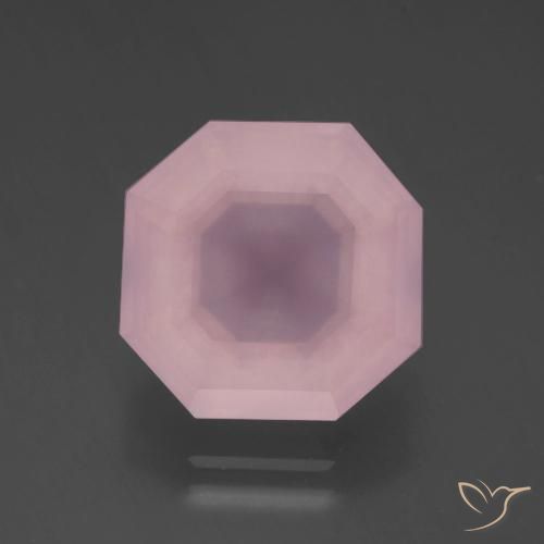 6.75 ct Pink Rose Quartz Gemstone, Rose Quartz Gem in Asscher Cut Shape for Sale.
