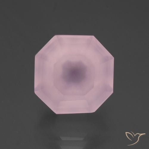 9.02ct Natural Bubblegum Pink Rose Quartz, Emerald Cut, Transparent