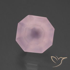 9.02 ct Pink Rose Quartz Stone, Natural Rose Quartz in Asscher Cut Shape for Sale