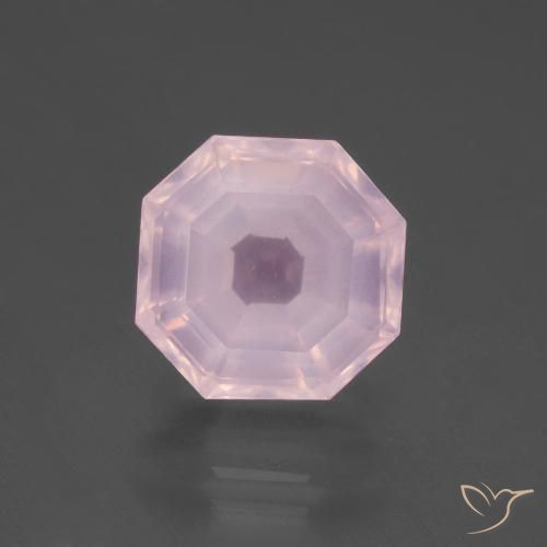 6,47 ct octagonschliff rosa Rosenquarz aus Südafrika, Größe 11 x 10,9mm, Garantiert natürlicher Edelstein, Transparent Reinheit, 1 Stück Rosenquarz in Kaugummi Rosa Farbe, Mohs-Härte von 7 Geeignet für den täglichen Gebrauch im Schmuck, Photo A