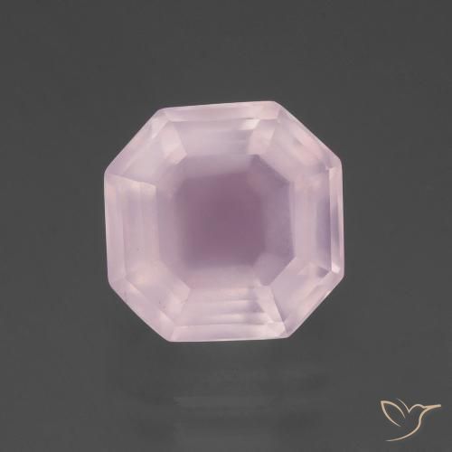 7.58 ct Asscher Cut Rose Quartz, 12 x 12 mm From South Africa, Photo A