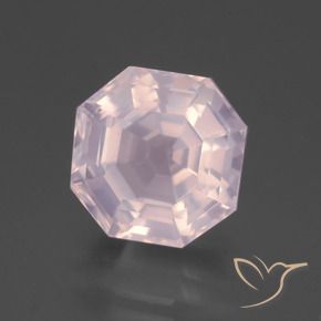9.30 ct Pink Rose Quartz Stone, Natural Rose Quartz in Asscher Cut Shape for Sale