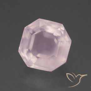 9.25 ct Pink Rose Quartz Stone, Natural Rose Quartz in Asscher Cut Shape for Sale