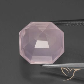 Rose Quartz Gemstone in 12 x 12 mm (calibrated) Size for Sale, Rose Quartz Stone in Light Rose Pink Color