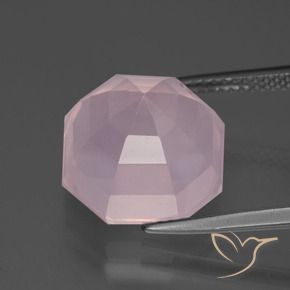 Rose Quartz Gemstone in 13 x 13 mm (calibrated) Size for Sale, Rose Quartz Stone in Light Rose Pink Color