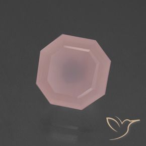 6.64 ct Pink Rose Quartz Stone, Natural Rose Quartz in Asscher Cut Shape for Sale