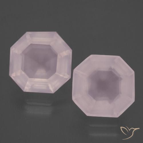 12.98ctw Natural Light Pink Rose Quartz, Emerald Cut, Transparent