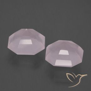 Rose Quartz Gemstones in 12 x 12 mm (calibrated) Size for Sale, Rose Quartz Stones in Light Pink Color