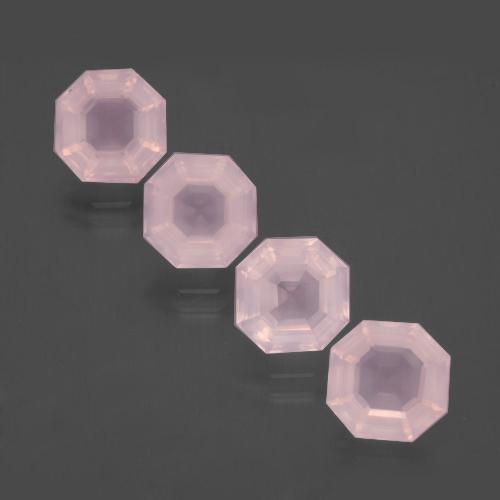 Light Pink Rose Quartz Gem - 2ct Asscher Cut (ID: 397466)