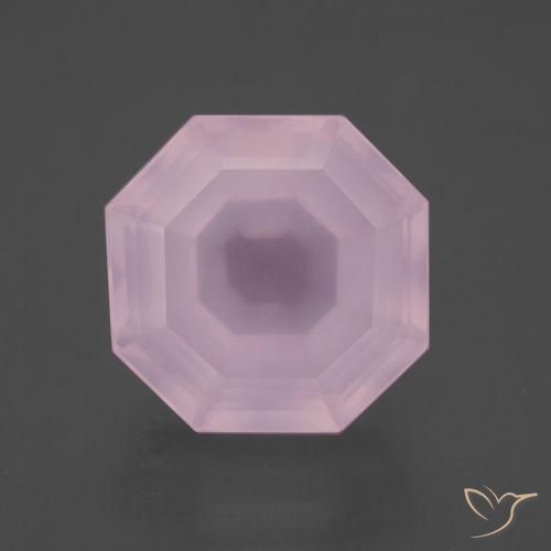 13.31ct Natural Light Pink Rose Quartz, Emerald Cut, Transparent