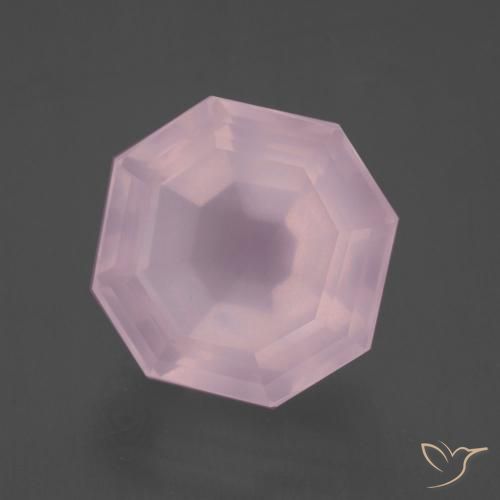 13.31 ct Pink Rose Quartz Stone, Natural Rose Quartz in Asscher Cut Shape for Sale