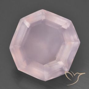 12.64 ct Pink Rose Quartz Stone, Natural Rose Quartz in Asscher Cut Shape for Sale